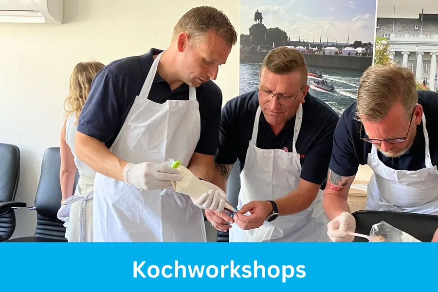 Kochworkshop mit mobiler Showküche im Unternehmen