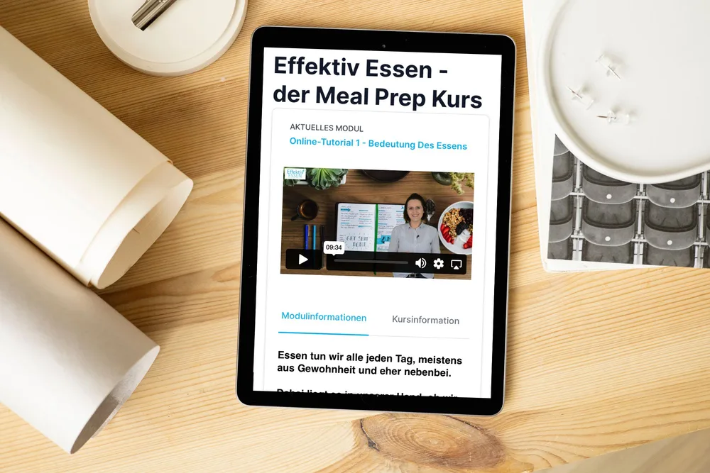 Kursübersicht der digitalen Plattform von Effektiv Essen