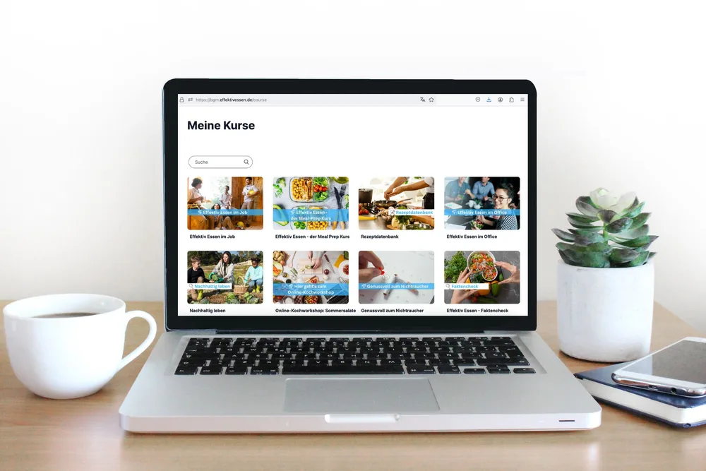 Rezeptdatenbank der Effektiv Essen Plattform